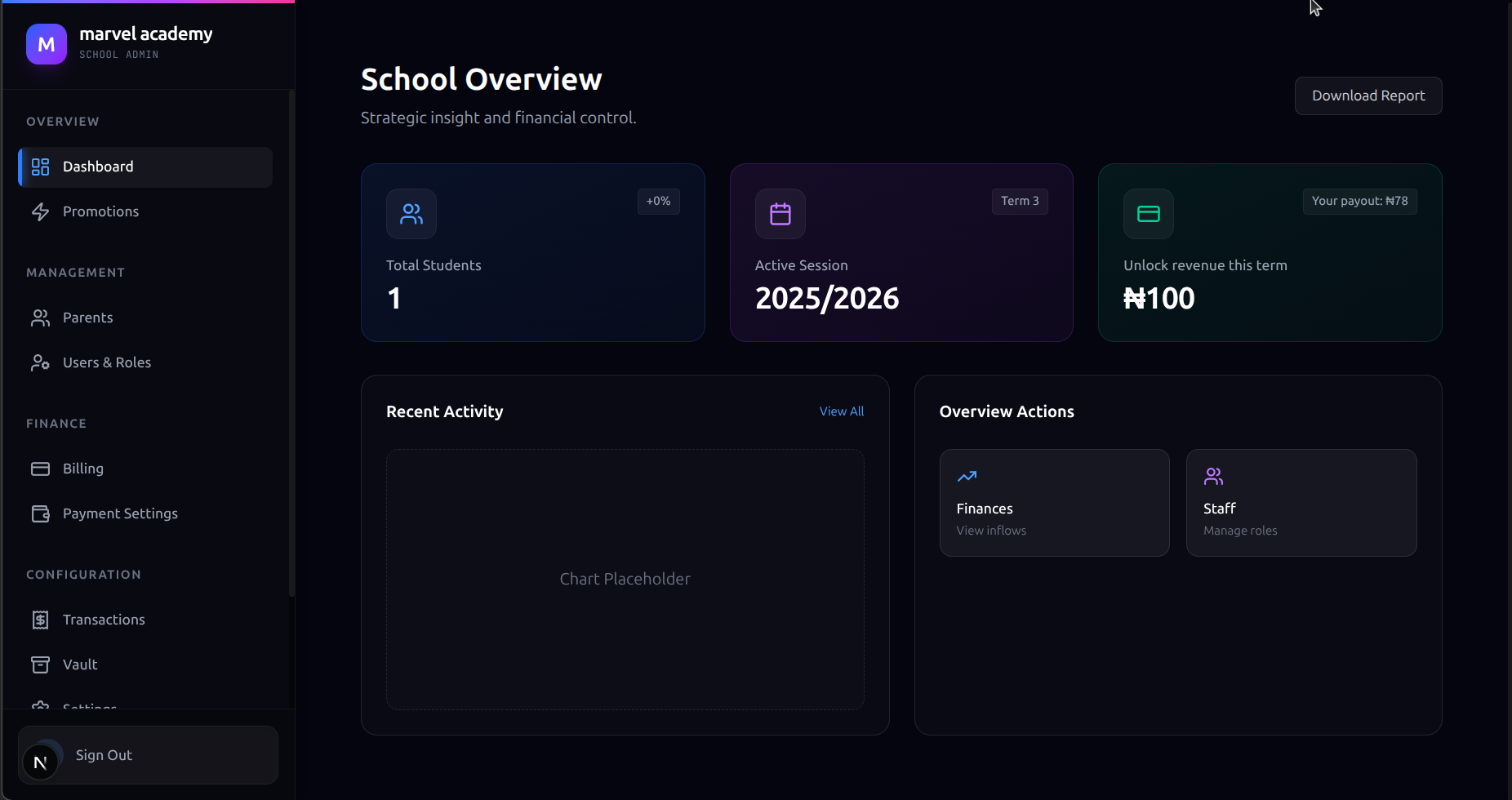 Scholr Dashboard